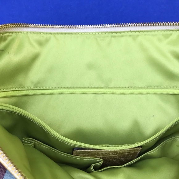 Coach Poppy Legacy Stripe Glam Tote & Wallet - Picture 8 of 8